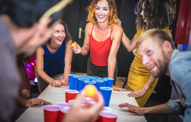 beer pong set and equipment